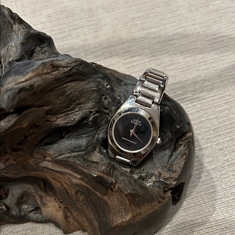Anne Klein Silver and Black Watch